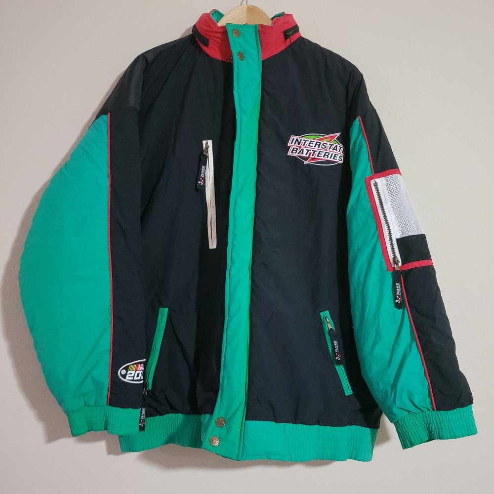 Vintage Interstate Batteries Nascar Jacket Size XL